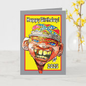 ジョニー金ゴールド祝歯あなたのハッピーバースデー カード (黄色い花)