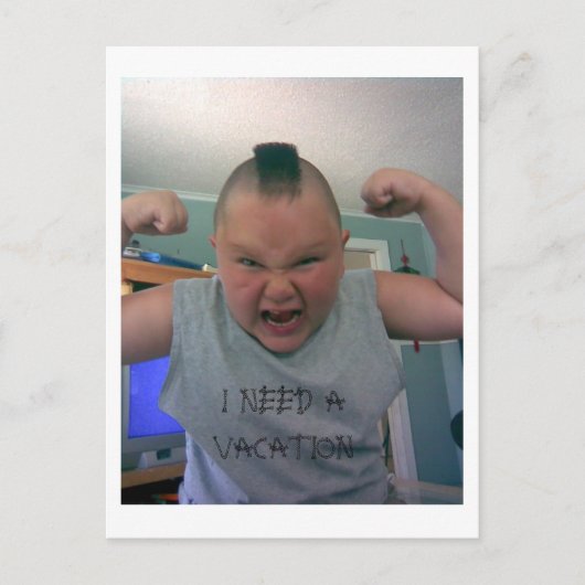 ジョニー1、休暇が必要です ポストカード (正面)