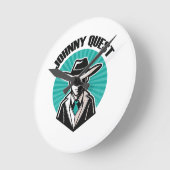 ジョニー・クエスト ラウンド壁時計 (傾斜)