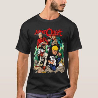 ジョニー・クエスト レトロアニメイラスト 少女 Tシャツ