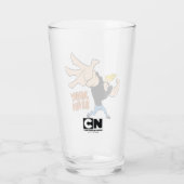 ジョニー・ブラボの象徴的ポーズ タンブラーグラス (裏面)