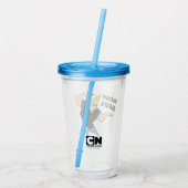 ジョニー・ブラボーの髪をコンビング アクリルタンブラー (裏面)