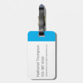 ジョニー・ブラボー運動選手グラフィック ラゲッジタグ (裏面縦)