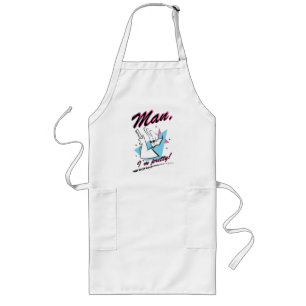 ジョニー・ブラボー・マン・アイ・マム・かわいらしレトロ ロングエプロン