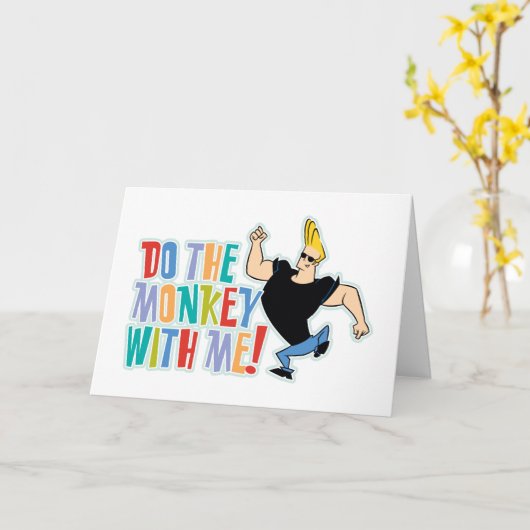 ジョニー・ブラボー – 私と一緒に猿をやれ! カード (黄色い花)