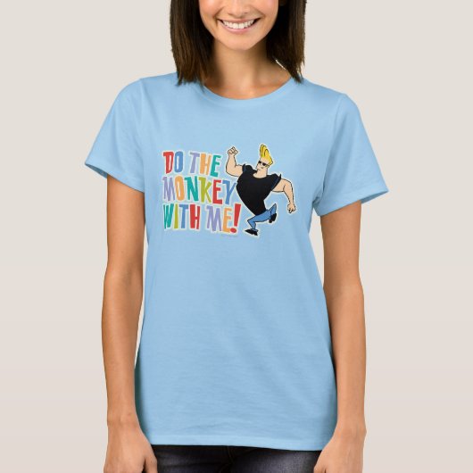 ジョニー・ブラボー – 私と一緒に猿をやれ！ Tシャツ (正面)