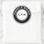 ジョニーH.ラウンドはっきりしたステッカー ラウンドシール (バッグ)