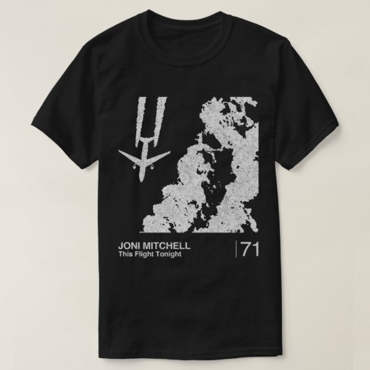 ジョニ・ミッチェル・ジョニ・ミッチェル_ミニマリスト・グラフィックA Tシャツ (デザイン正面)