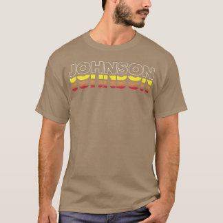 ジョハンソン おもしろ ビンテージ 夕焼け ジョハンソン 名前入り Tシャツ