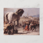 ジョバンニティエポロ – トロイの木馬の行列 ポストカード (正面)