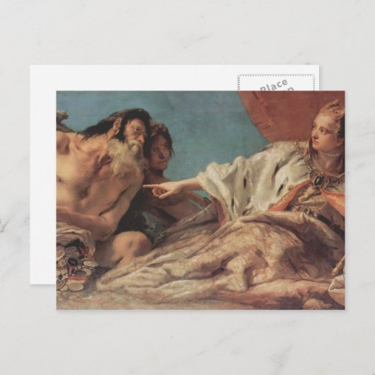 ジョバンニティエポロ – ネプチューンがヴェネツィアに贈り物を ポストカード (正面/裏面)