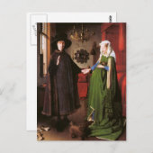 ジョバンニ・アーノルフィンとその妻のポートレート ポストカード (正面/裏面)