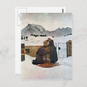 ジョバンニ・セガンティーニ - 喪の痛み ポストカード (正面/裏面)