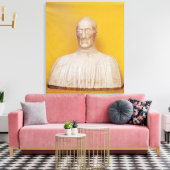 ジョバンニ・チェリーニの大理石バスト キャンバスプリント (インサイチュ (リビング))