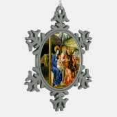 ジョバンニ・ディ・パオロによるマギ崇拝 スノーフレークピューターオーナメント (左)