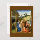 ジョバンニ・ディ・パオロによるマギ崇拝 ポストカード (正面/裏面)