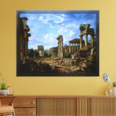 ジョバンニ・パンニニによるローマ・フォーラムのカプリッチョ キャンバスプリント (インサイチュ (リビング))