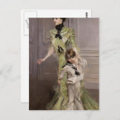 ジョバンニ・ボルディニ – マダムジョージフゴ&彼女の息子 ポストカード (正面/裏面)