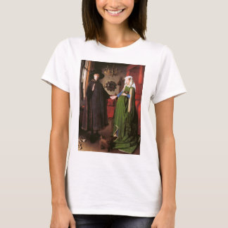 ジョバンニArnolfiniおよび彼の妻のポートレート Tシャツ