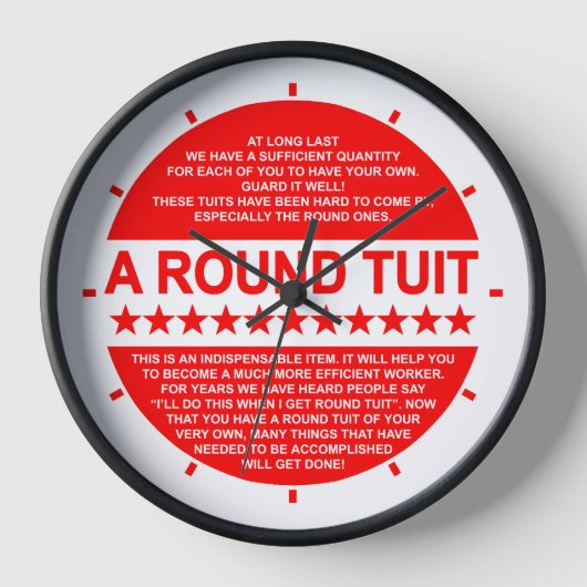 ジョバーズ・ラウンド・チット 壁時計 (正面)