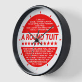 ジョバーズ・ラウンド・チット 壁時計 (傾斜)