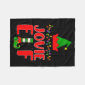 ジョビーエルフ家族向けクリスマスイルミネーション フリースブランケット (正面(横))