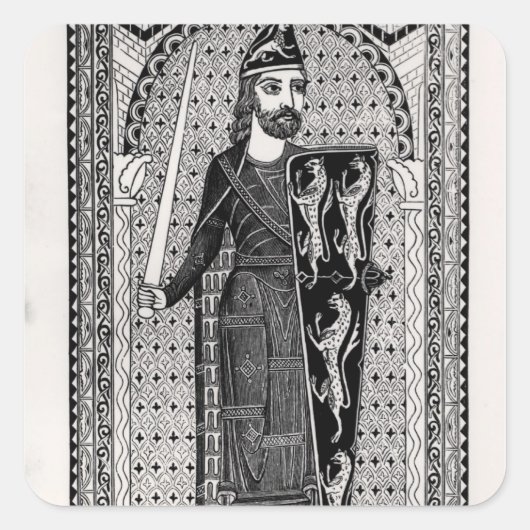 ジョフリー・プランタゲネの肖像画 スクエアシール (正面)