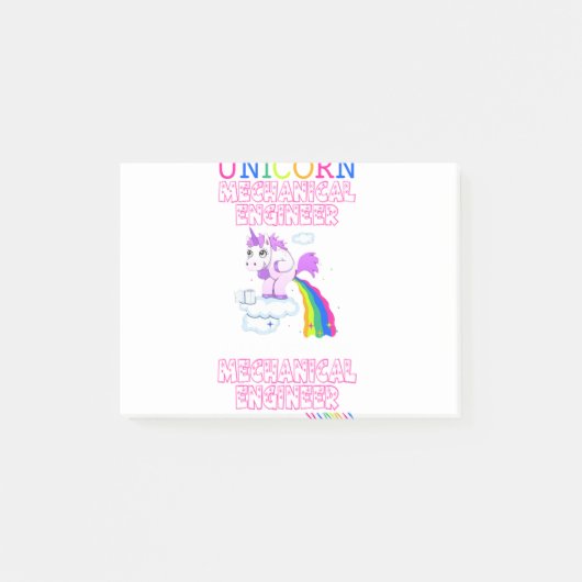 ジョブギフトアイディア- Unicorn Mechanical Engineer ポストイット (正面)