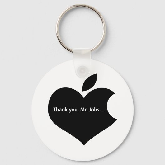 ジョブズさん、ありがとう キーホルダー (正面)