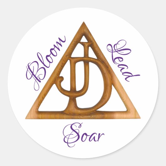 ジョブズ娘シンボルJDI開花リードOIJD ラウンドシール (正面)