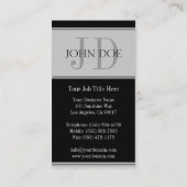 ジョブタイトルストライプ銀 名刺 (裏面)