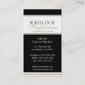 ジョブタイトル金ゴールド縁ど/カスタマイズ可能なスクリプト 名刺 (裏面)