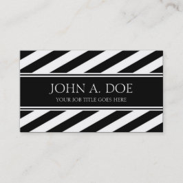 ジョブタイトルB/Wリボン斜めバー 名刺