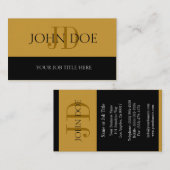 ジョブタイトルSストライプ金ゴールド 名刺 (正面/裏面)