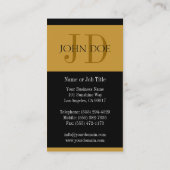 ジョブタイトルSストライプ金ゴールド 名刺 (裏面)