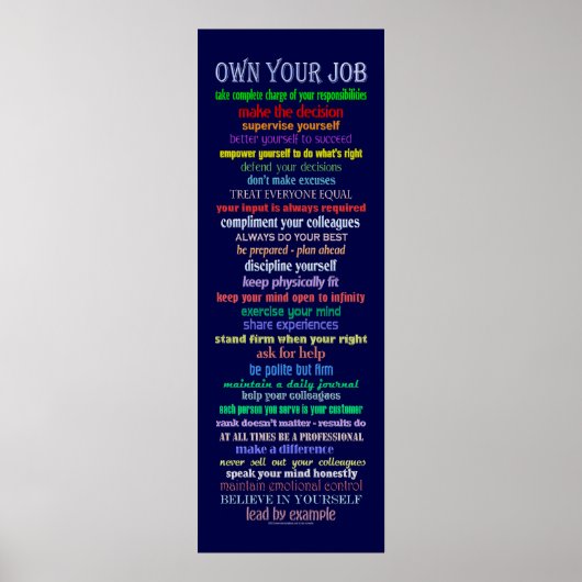 ジョブポスターを所有する ポスター (正面)