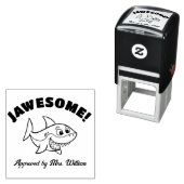 ジョブ素晴らしキュートサメ格付け勇気付けられる先生 セルフインキングスタンプ (インサイチュ)