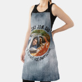 ジョブ素晴らしパパ...ファーザーズカスタムデイ写真グレー エプロン (インサイチュ)