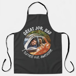 ジョブ素晴らしパパ...ファーザーズカスタムデイ写真黒 エプロン