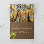 ジョブ素晴らしパーソナライズ秋リーフ運命デスティニー サンキューカード (内部)