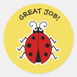 ジョブ素晴らしラディバグ先生黄色 ラウンドシール