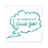 ジョブ素晴らしワードの勇気付けられる先生名 セルフインキングスタンプ (デザイン)