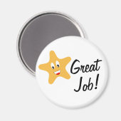 ジョブ素晴らし金ゴールドスター マグネット (正面/裏面)