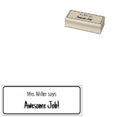 ジョブ素晴らし！と先生の名前文字テンプレート ラバースタンプ (押印)