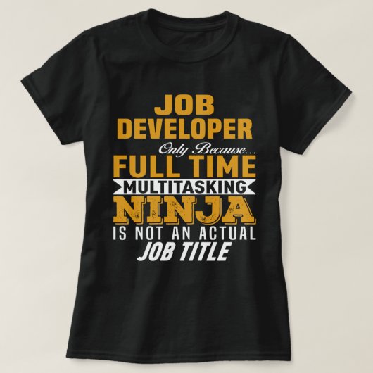 ジョブ開発者 Tシャツ (デザイン正面)