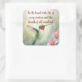 ジョブ12:10すべての生き物の聖なる書物、 経典生活 スクエアシール (バッグ)