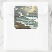 ジョブ12:10すべての生き物の聖なる書物、 経典生活 スクエアシール (バッグ)