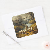 ジョブ12:10すべての生き物の聖なる書物、 経典生活 スクエアシール (封筒)