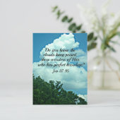 ジョブ37:16あなたは雲を知っているか… ポストカード (スタンド正面)