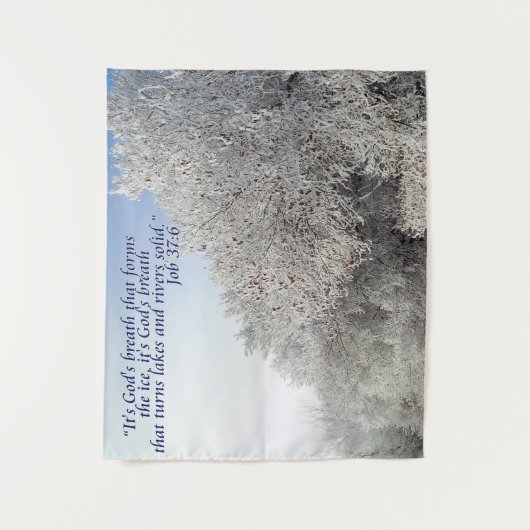 ジョブ37:6冬感動的の風景 タペストリー (正面)